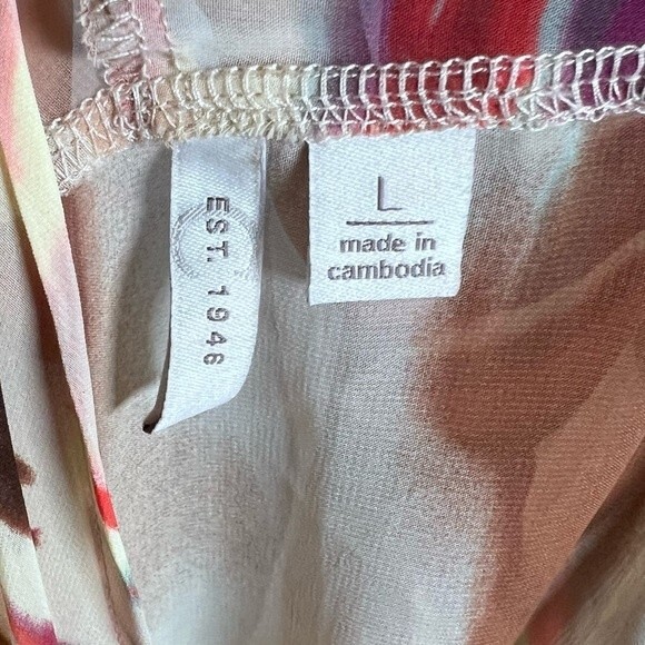 Cato semi sheer wrap in fall colors size large - Picture 6 of 7